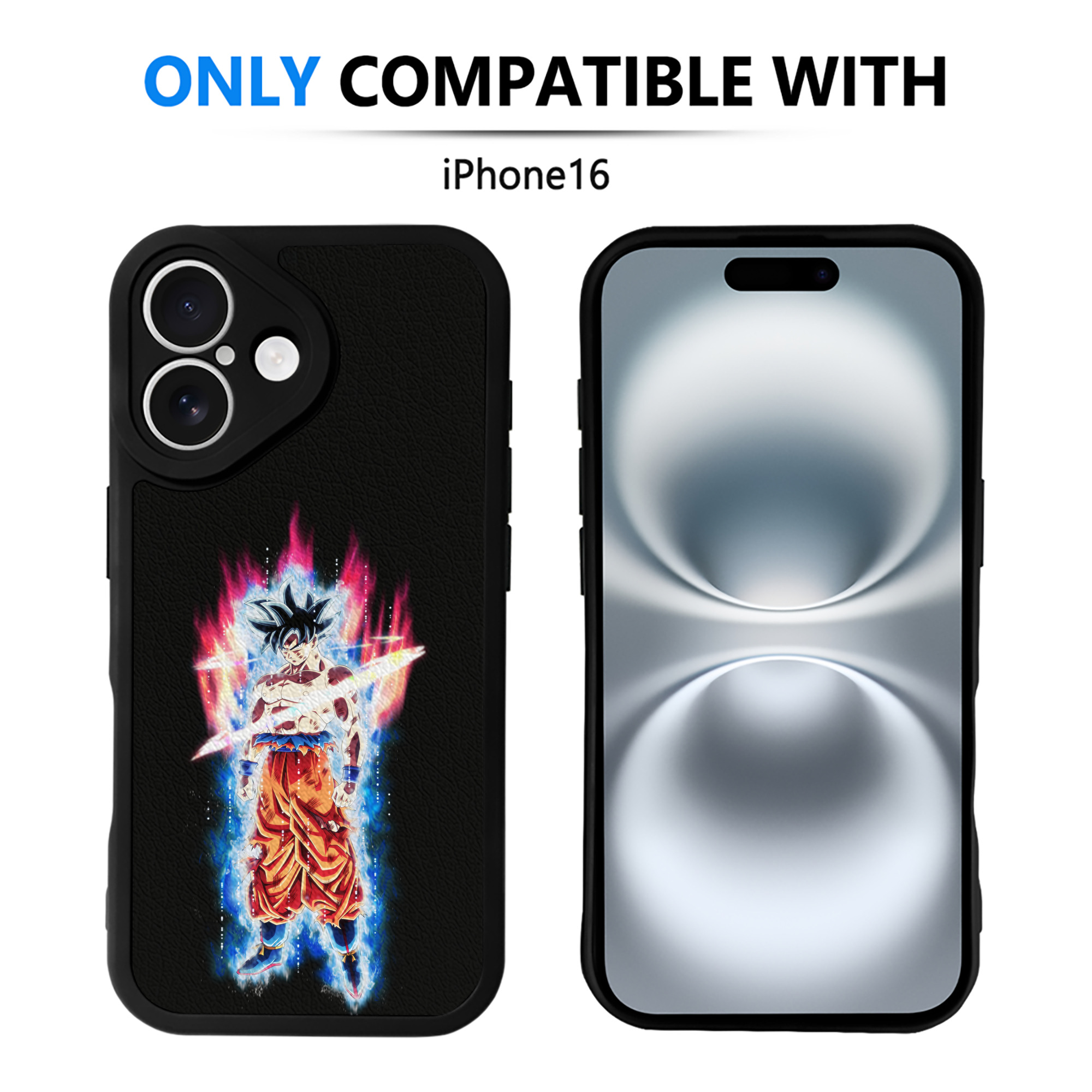 （画像用） ドラゴンボール 孫悟空（そん ごくう）Son Goku カカロット DRAGON BALL Kakarotto 【iPhone 16シリーズ対応】シリコンスマホケース（レザー調） 材質：シリコン
